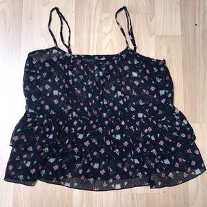 Aeropostale see through navy blue tank top